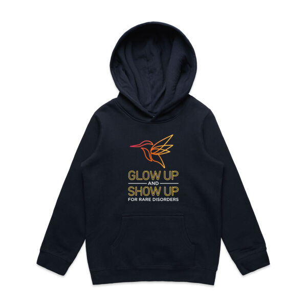 Glow Up and Show Up Kids Hoodie Thumbnail